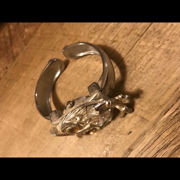 Jewelry Owl Watch With Hinged Band Excellent Condition Poshmark